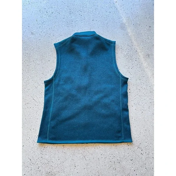 mens green/turquoise fleece patagonia zip up vest size xl - Picture 5 of 5